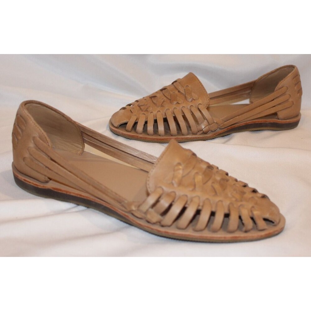 Nisolo Leather Sandal Huarache Women's Almond NWOB $138 - Picture 5 of 7
